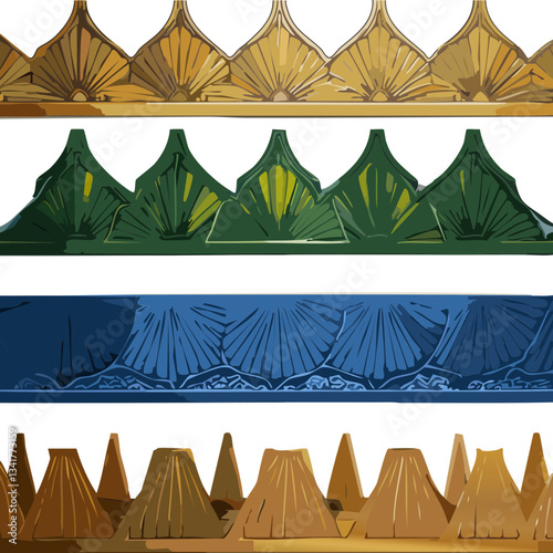 set of wood textures with christmas tree