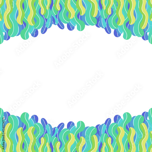 frame with colorful seaweed