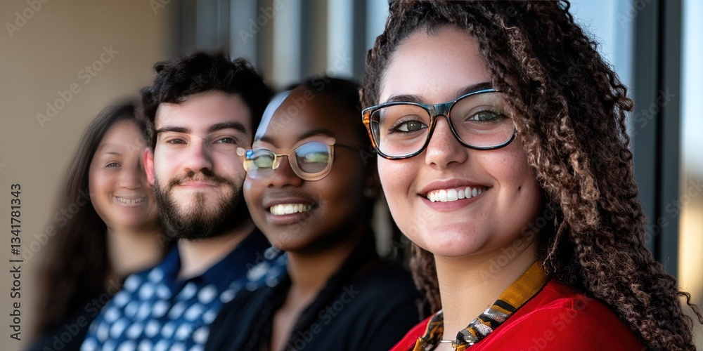 Obraz premium diverse students in calculus 