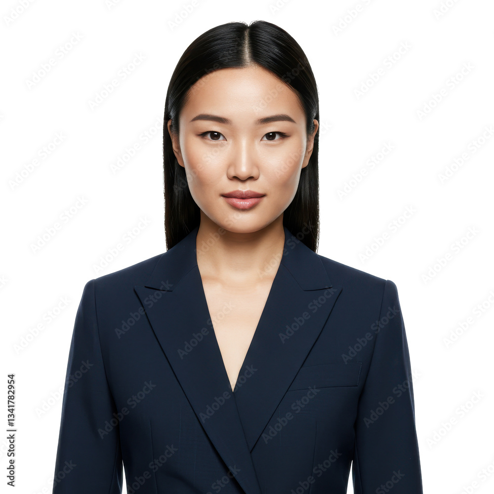 Portrait of young Asian business woman isolated on White background Portrait of young Asian business woman isolated on White background