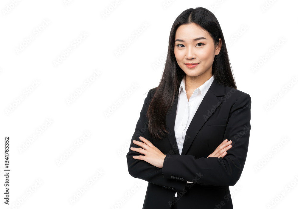 Young asian bussines woman isolated on White background Young asian bussines woman isolated on White background