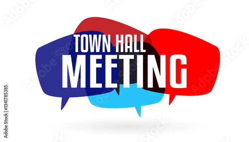 Town hall meeting, sign, 