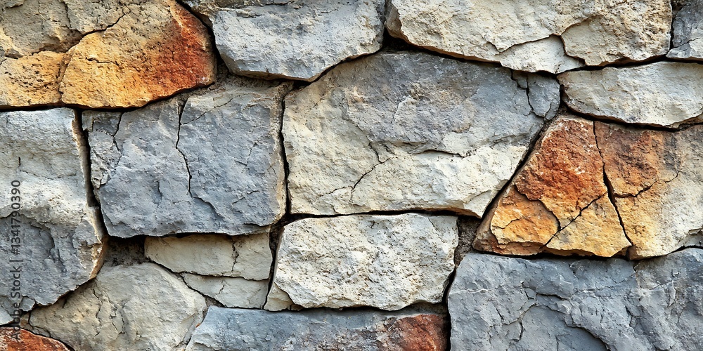 Fototapeta premium Rustic stone wall texture background (12)