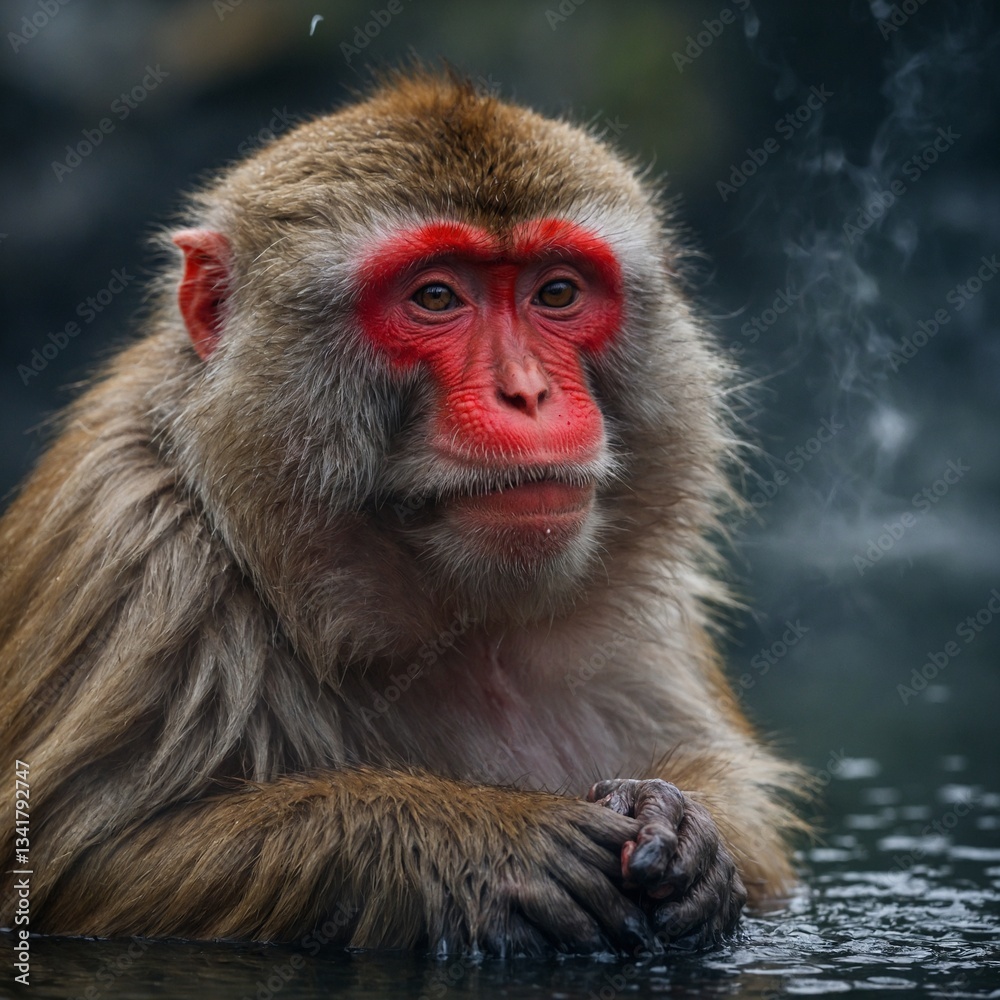 Obraz premium red face monkey