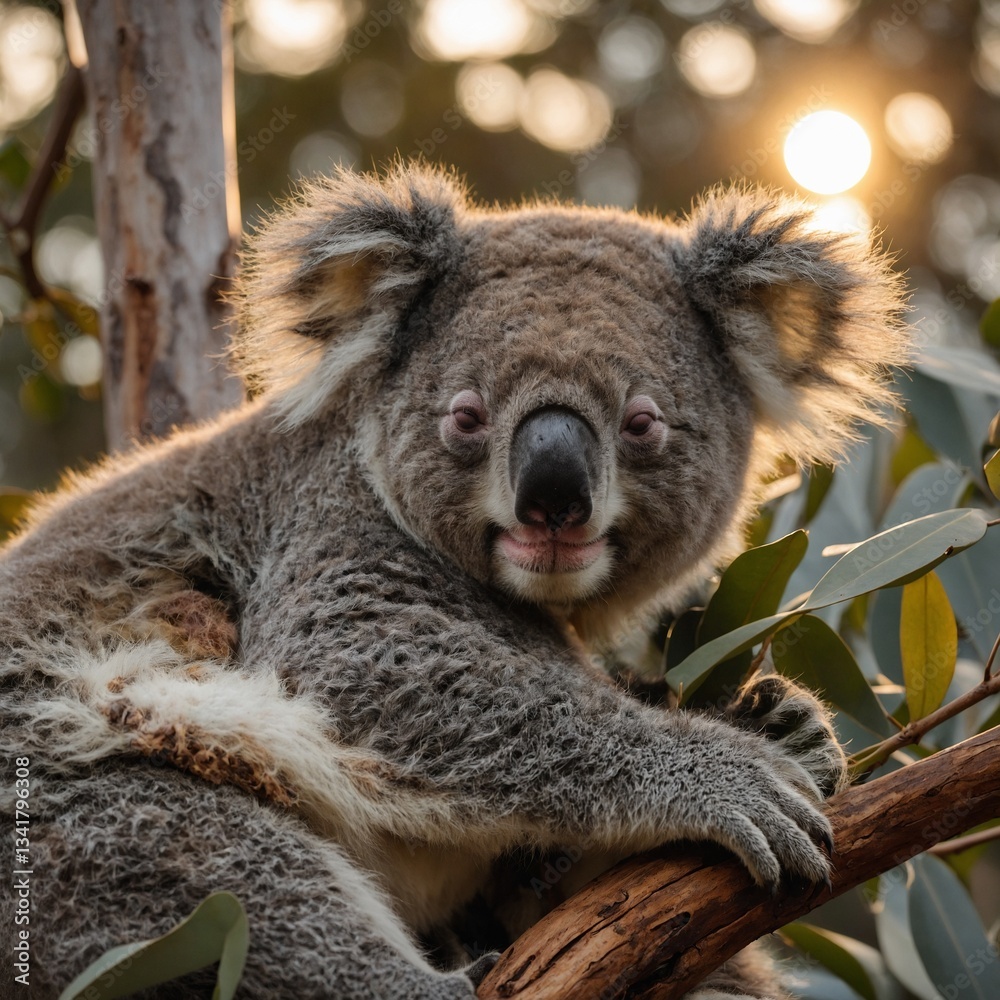 Naklejka premium koala in tree