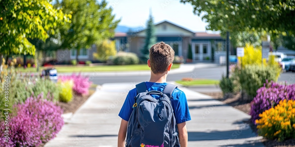 Fototapeta premium gen alpha student on first day of school