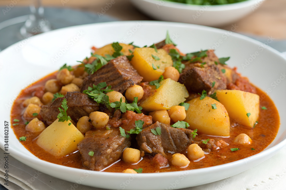Hearty Beef Stew with Potatoes and Chickpeas Hearty Beef Stew with Potatoes and Chickpeas