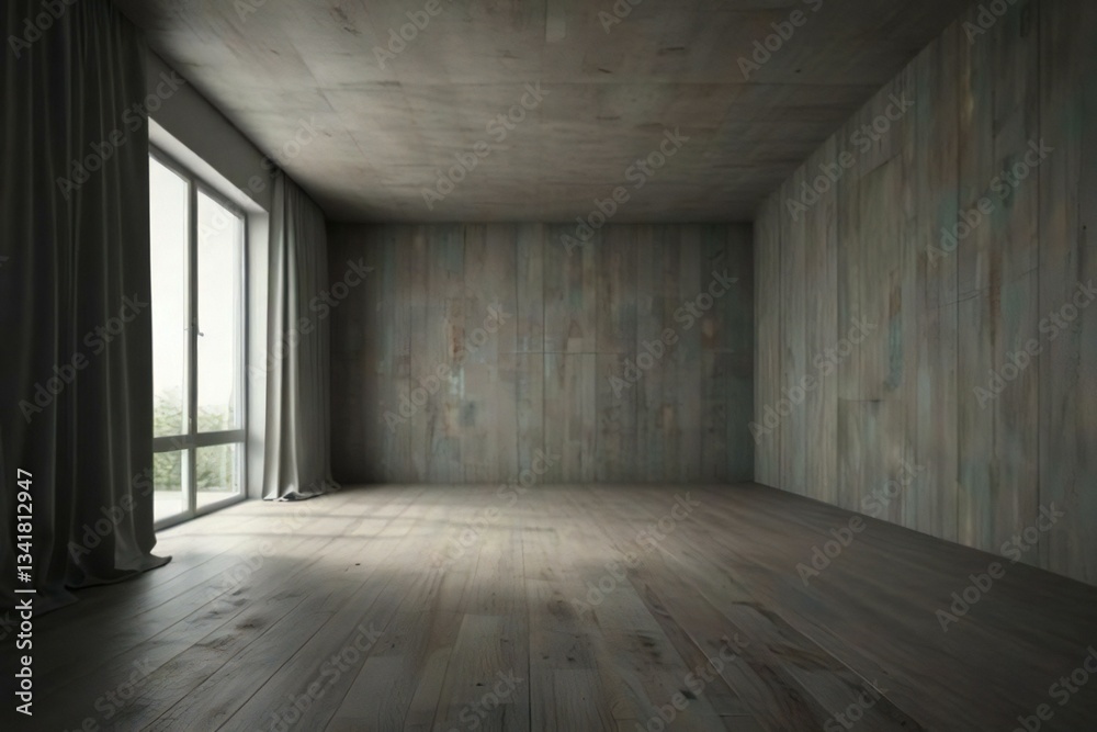empty room with wooden wall empty room with wooden wall