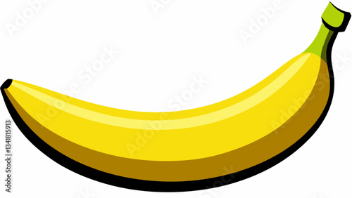 Banana on a White Background