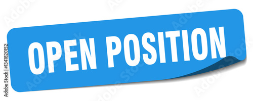 open position sticker. open position label