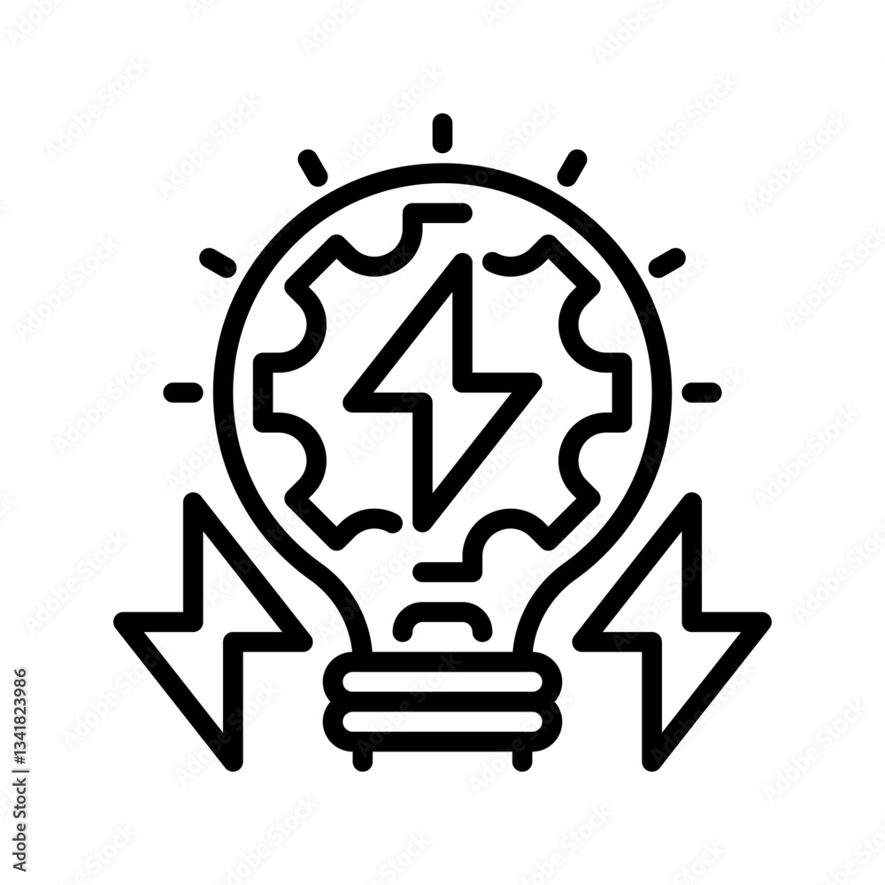 Brainstorming Line Icon, Outline Symbol for Creative Thinking, Idea Generation, Innovation Process, Group Collaboration, and Business Strategy. Vector Sign Icon Brainstorming Line Icon, Outline Symbol for Creative Thinking, Idea Generation, Innovation Process, Group Collaboration, and Business Strategy. Vector Sign Icon