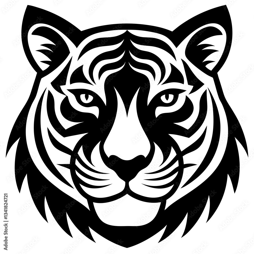 Fototapeta premium tiger head vector
