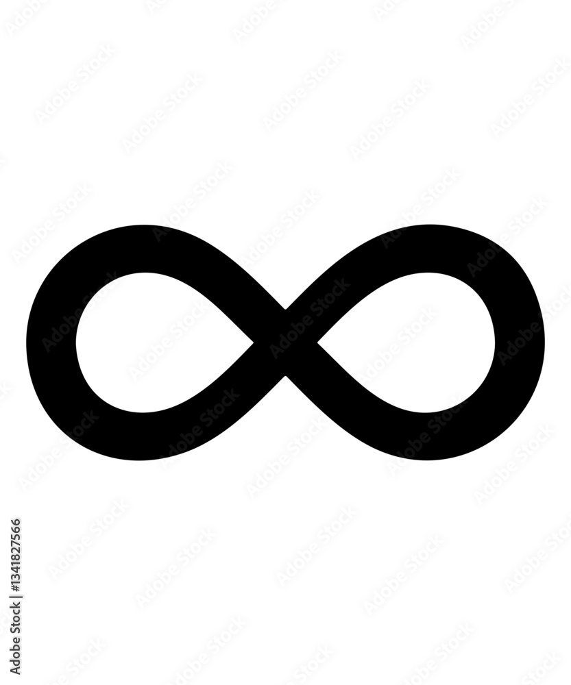 Infinite icon filled with black Infinite icon filled with black