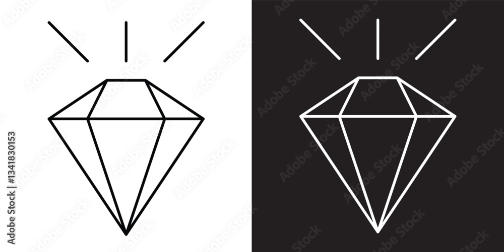A simplistic black and white illustration of a diamond on contrasting backgrounds, symbolizing value, elegance, and clarity. The design emphasizes geometric shapes and artistic minimalism. A simplistic black and white illustration of a diamond on contrasting backgrounds, symbolizing value, elegance, and clarity. The design emphasizes geometric shapes and artistic minimalism.