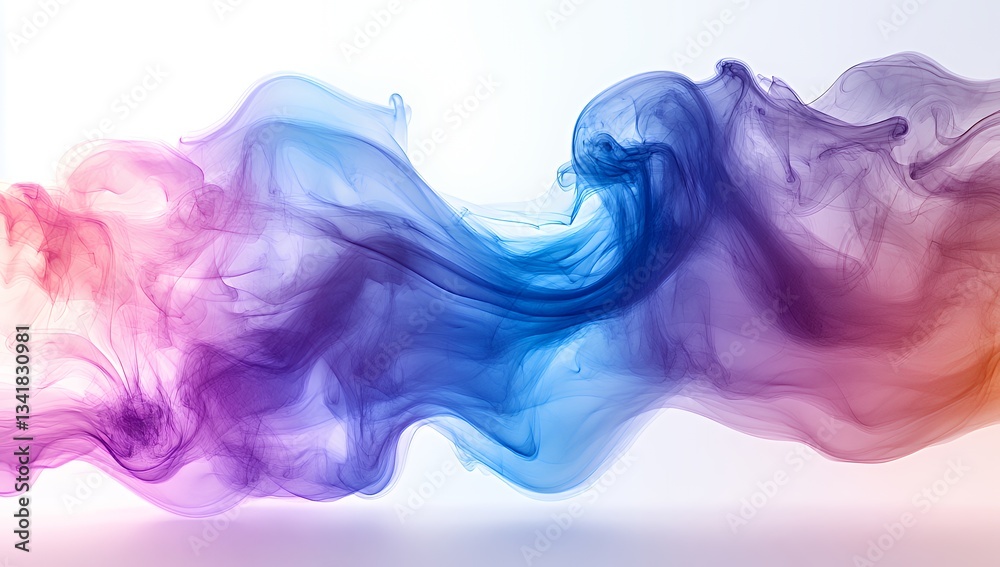 Elegant Colorful Smoke Waves Flowing in a Soft Abstract Design Elegant Colorful Smoke Waves Flowing in a Soft Abstract Design