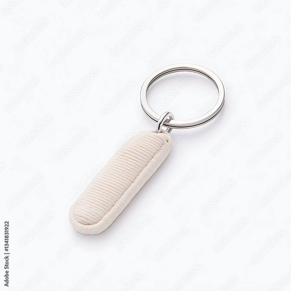 Cream keyring for studio shot, white background. Cream keyring for studio shot, white background.