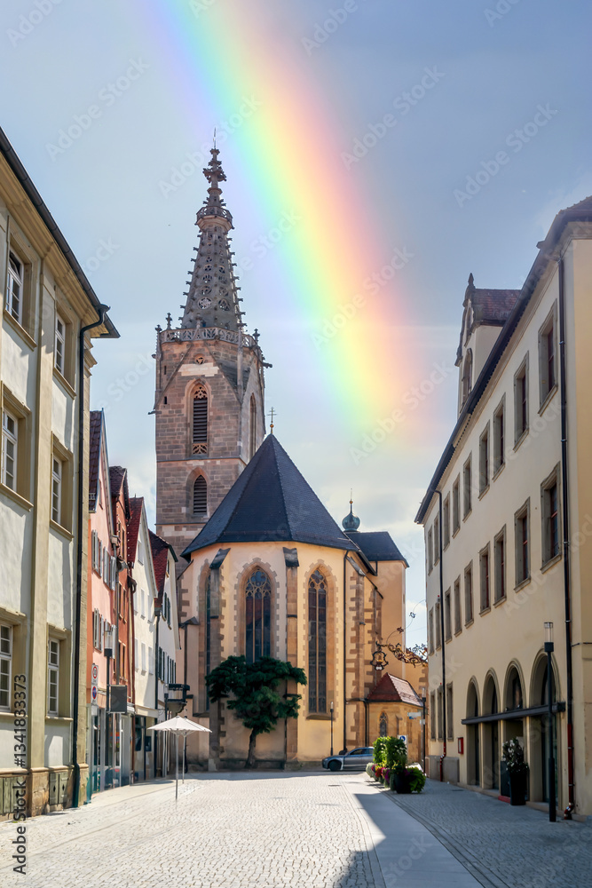 Naklejka premium Altstadt, Rottenburg am Neckar, Germany 