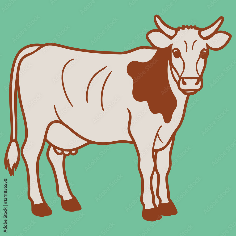 A cow silhouette vector illustration A cow silhouette vector illustration