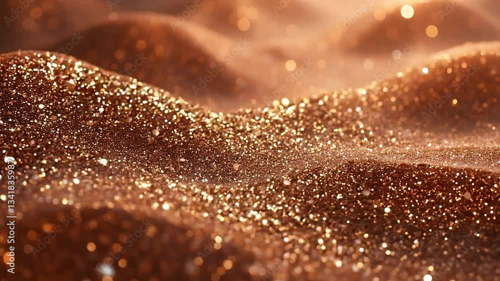 Shimmering golden sand texture against a soft light background Shimmering golden sand texture against a soft light background