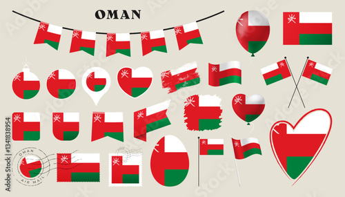 oman flag set. Various National flag collection with different shapes like heart, shield, easter egg, location, circle, postmark, grunge, square, round and rectangle vector illustration Free Download oman flag set. Various National flag collection with different shapes like heart, shield, easter egg, location, circle, postmark, grunge, square, round and rectangle vector illustration - GFXLoad