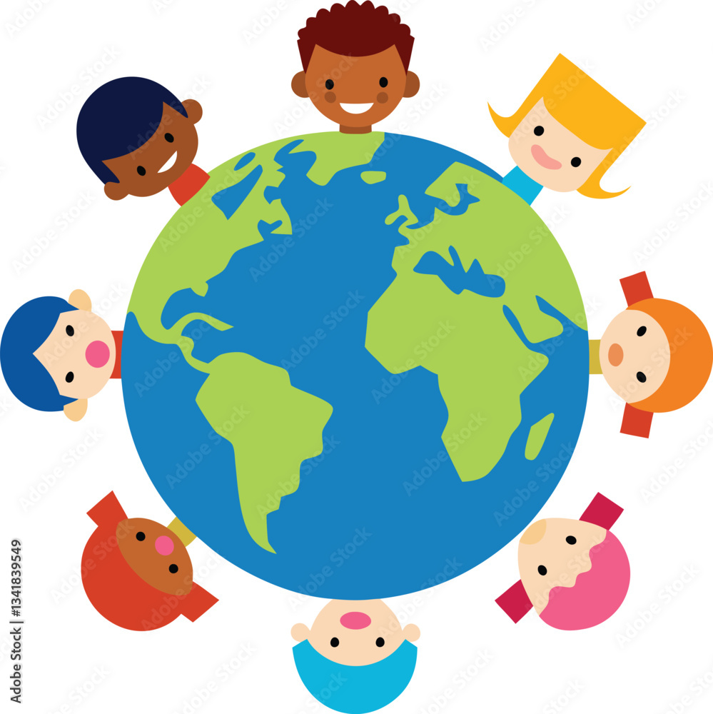 diversity international children vector art illustration diversity international children vector art illustration