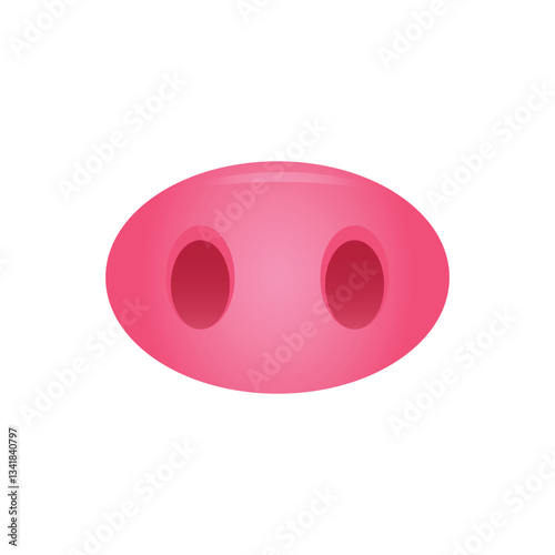 Pig nose icon isolated on white background. Pig snout symbol. Vector illustration.
