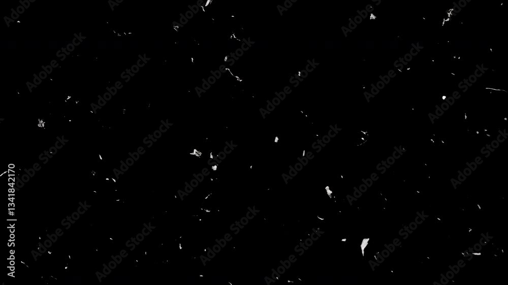 Old film effect showing dust and scratches on black background