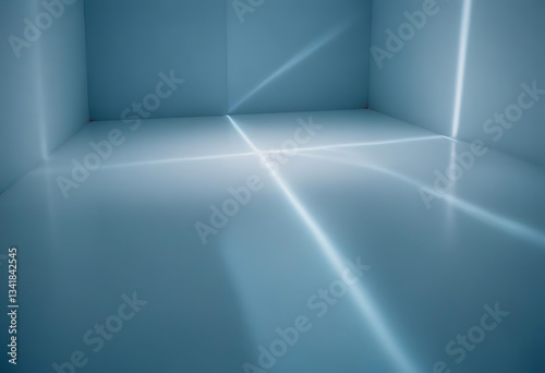 Wallpaper Mural Soft light reflections on a blue floor Torontodigital.ca