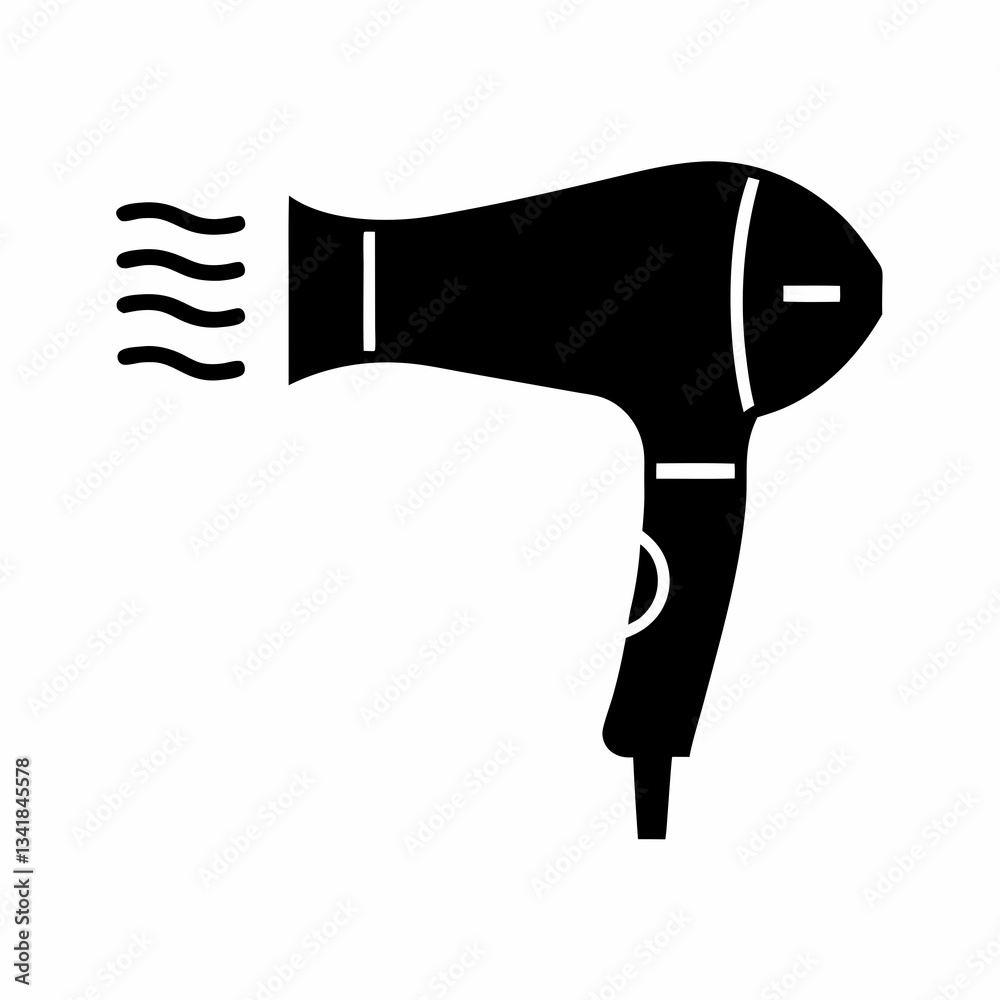 Hair Dryer silhouette Vector Design Hair Dryer silhouette Vector Design