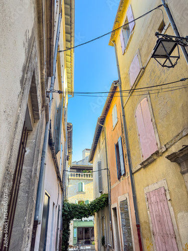 Street view of old village Arles in France
