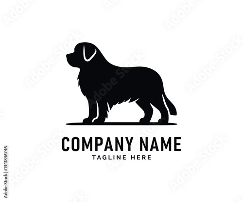 Dog Logo Design. Dog Silhouette Breed, Canine, Black, Logo, Pet, Animal