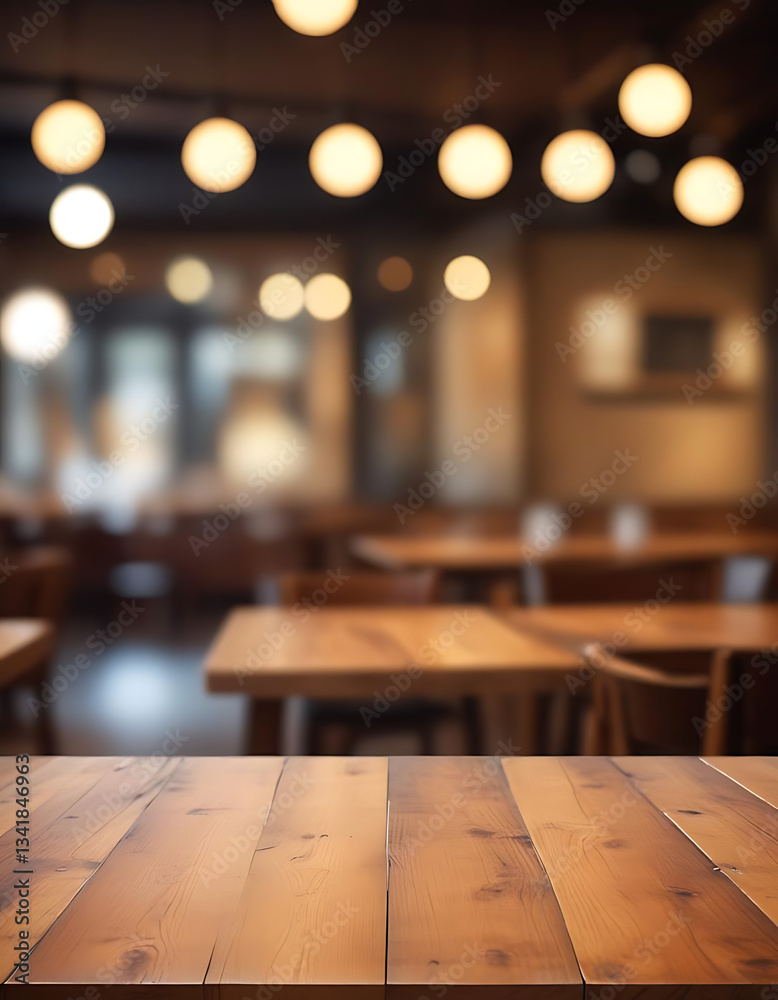 Wooden floor with bokeh lights Wooden floor with bokeh lights