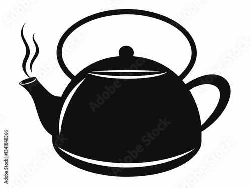 boiling kettle silhouette,kettle clipart,tea kettle vector