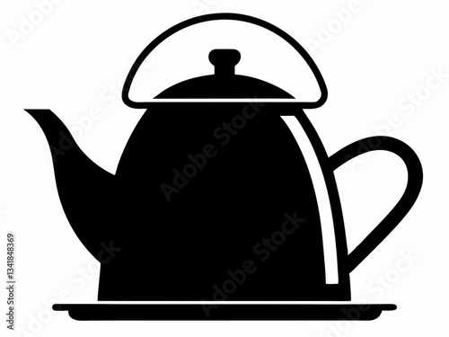 boiling kettle silhouette,kettle clipart,tea kettle vector