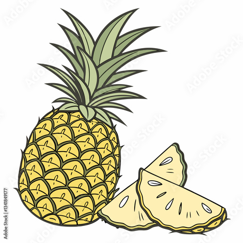 vector illustration of pineapple