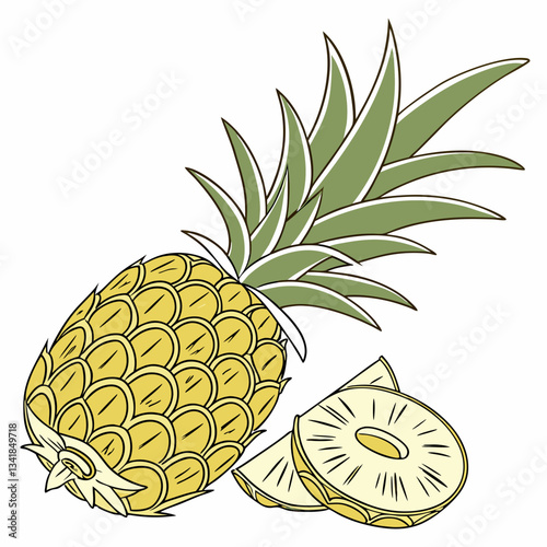 vector illustration of pineapple