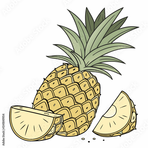 vector illustration of pineapple