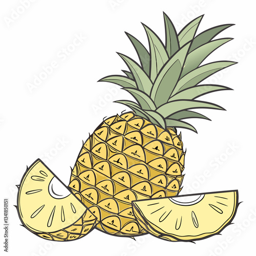 vector illustration of pineapple