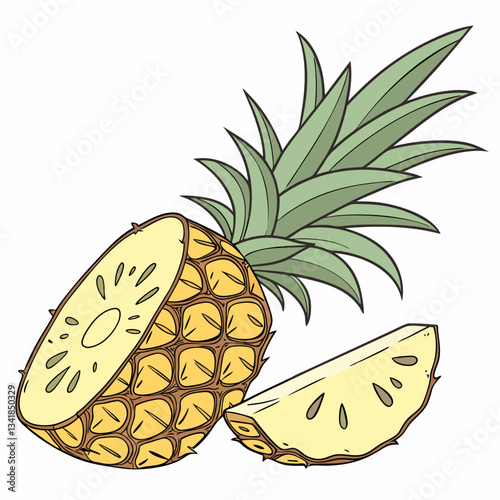 vector illustration of pineapple