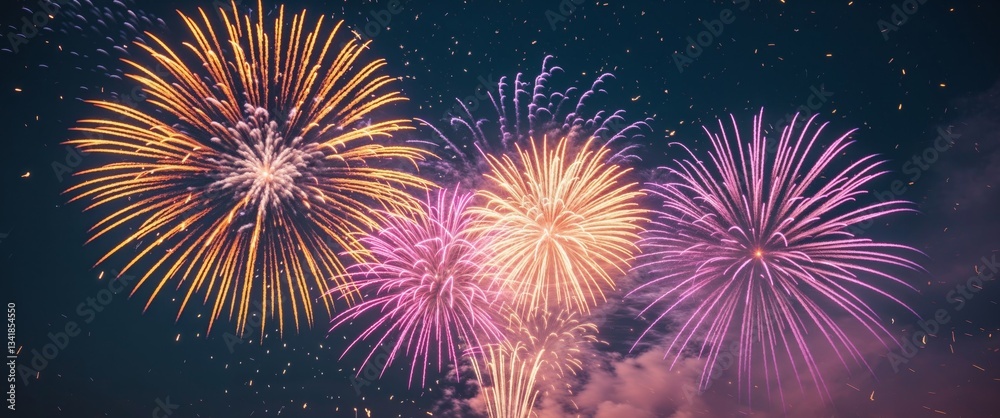 Fototapeta premium Spectacular Fireworks Display Night Celebration.