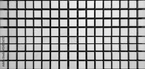 Wallpaper Mural Abstract monochrome grid of squares, simple geometric pattern, black, element Torontodigital.ca