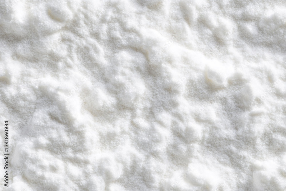 Highly detailed texture of baking soda creating a textured white background Highly detailed texture of baking soda creating a textured white background