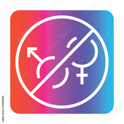 Asexuality line icon. LGBT society