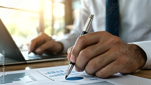 Business professionals discussing ISO certification in a modern office