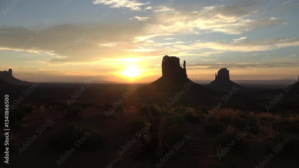 Monument valley at sunrise Monument valley at sunrise