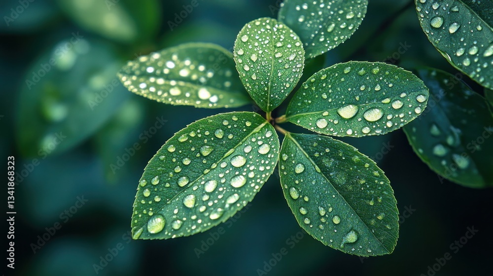 Leaves are beautifully adorned with morning dew, which turns them into glistening gems that exude a lively energy and opens our senses to a world full of opportunity and regeneration. 