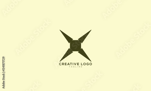 X XX Abstract initial monogram letter alphabet logo design