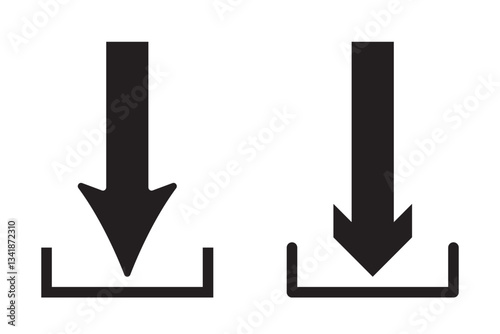 Up and Down sign and data sign.  Up-down arrow. Symbols of moving up and down. Colorful variety up-down arrow. EPS 10