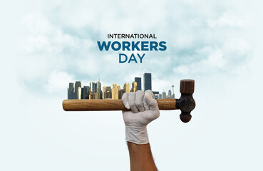 happy Workers day or international Labor day concept background. labor day and may day celebration design.

