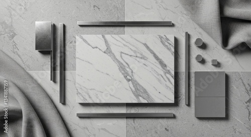 Flat-Lay Marble Mood Board